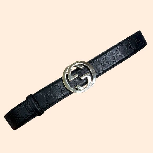 Gucci Interlocking G Signature Belt Black - Picture 1 of 7